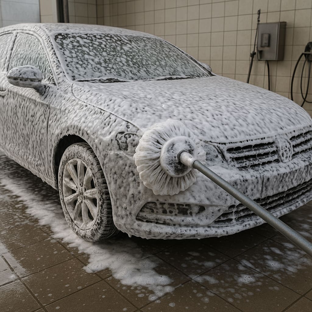 Schaum-Bürstenwäsche